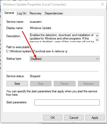 Cara Disable Windows Update pada Windows 10