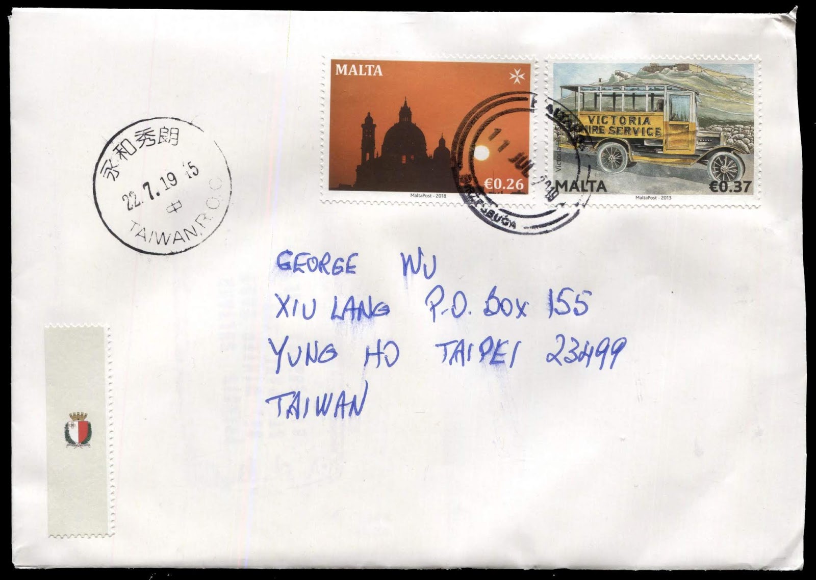 Gulfmann Stamps Collection MALTA Postal Truck Cover