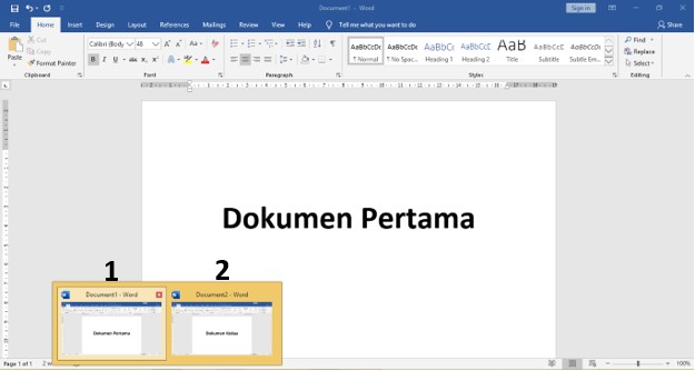 Cara Menampilkan 2 Dokumen Word Dalam 1 Layar