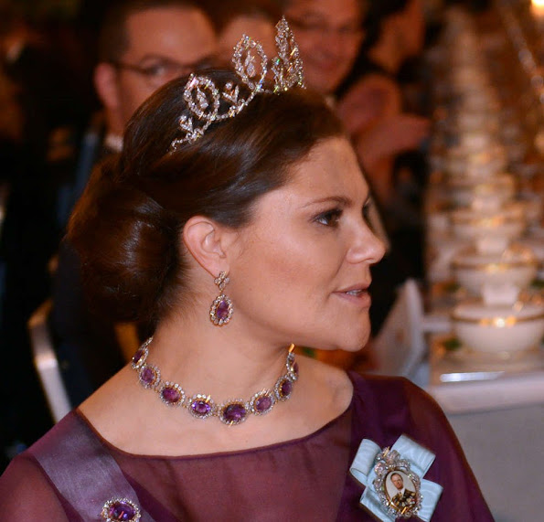 King Carl XVI Gustaf of Sweden and Queen Silvia, Crown Princess Victoria of Sweden and Prince Daniel, Prince Carl Philip and Princess Sofia, Princess Madeleine and Christopher O'Neill, Princess Christina attend the Nobel Prize Banquet 2015