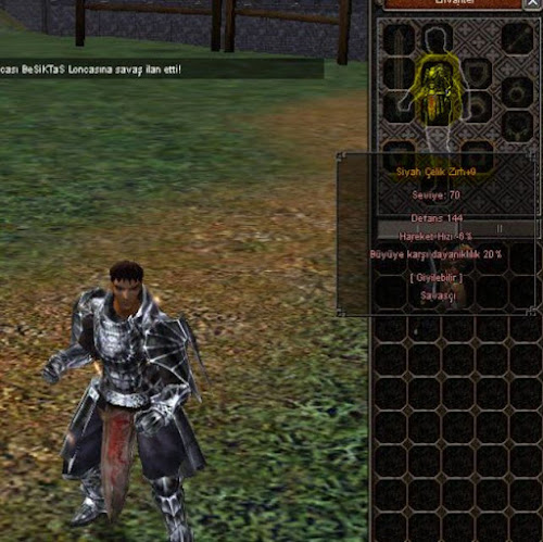 metin2 siyah çelik zırhı