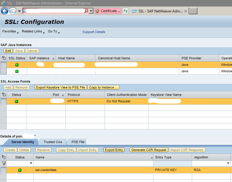 Exporting and Installing the SSL Certificate in SAP Identity Management