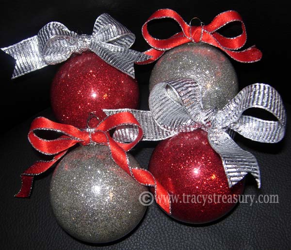 Tracy's Treasury DIY Glitter Glass Ornaments