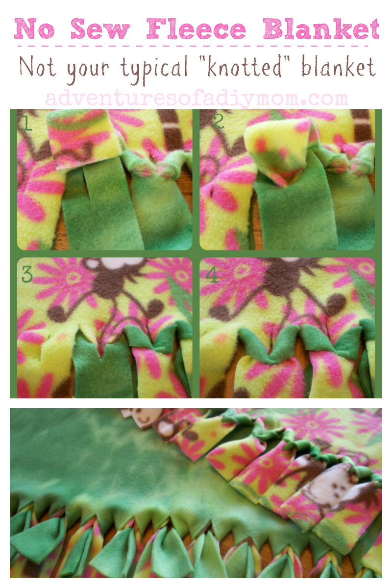 How to Make a No Sew Fleece Blanket Without Knots Adventures of a DIY Mom How to Make a No Sew Fleece Blanket Without Knots Adventures of a DIY Mom