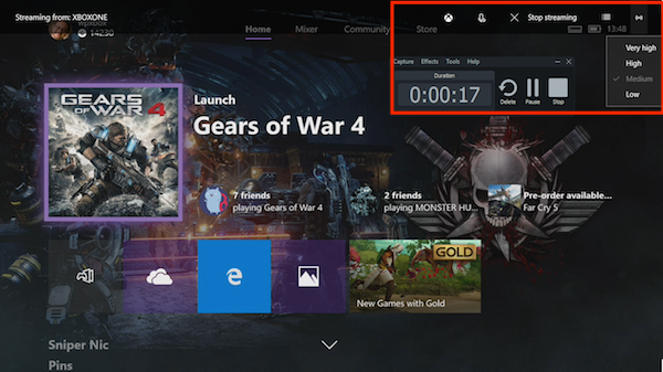 Xbox One-gameplayvideo's opnemen met audio