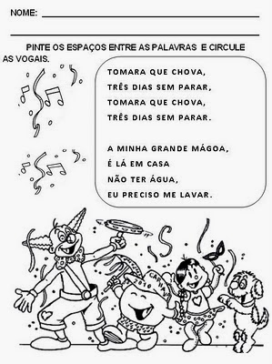 Textos e atividades sobre o carnaval