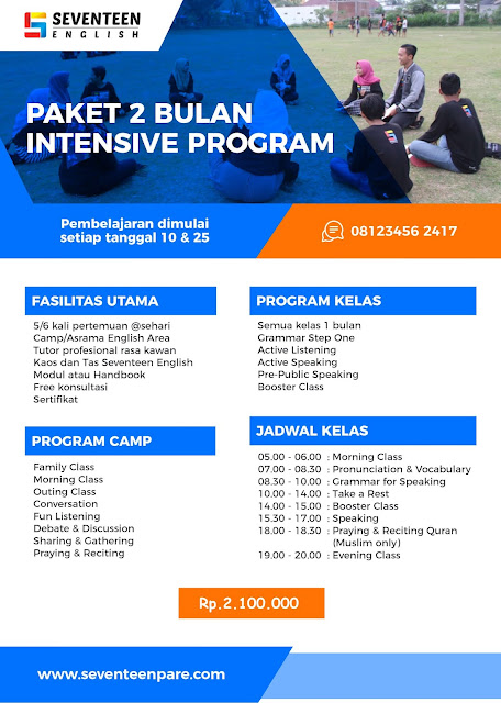 biaya kampung inggris 2 bulan brosur paket 2 bulan