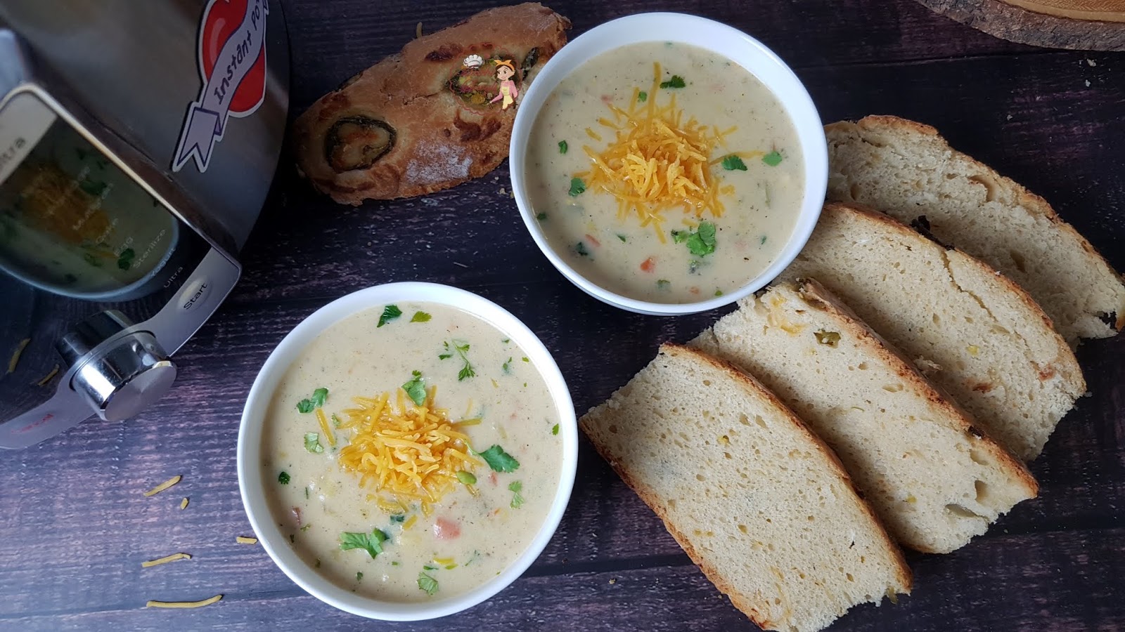 Easy to Make Instant Pot NoKnead Jalapeno Cheddar Bread Without Dutch