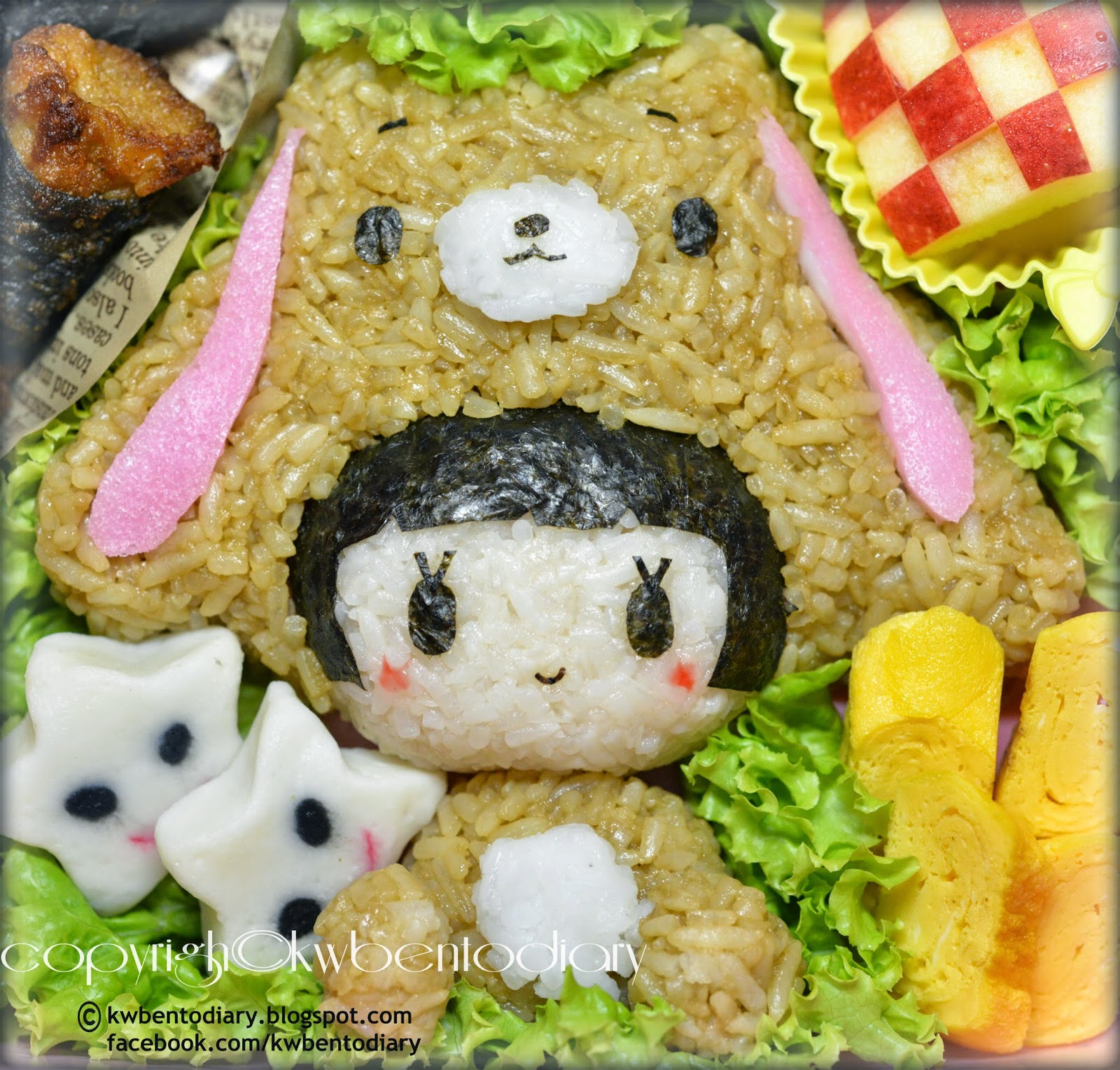 Karenwee's Bento Diary: Bento2015#Mar30~Easter Bunny Hello Kitty