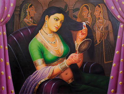 The Bridal Shringara- Oil Painting On Canvas