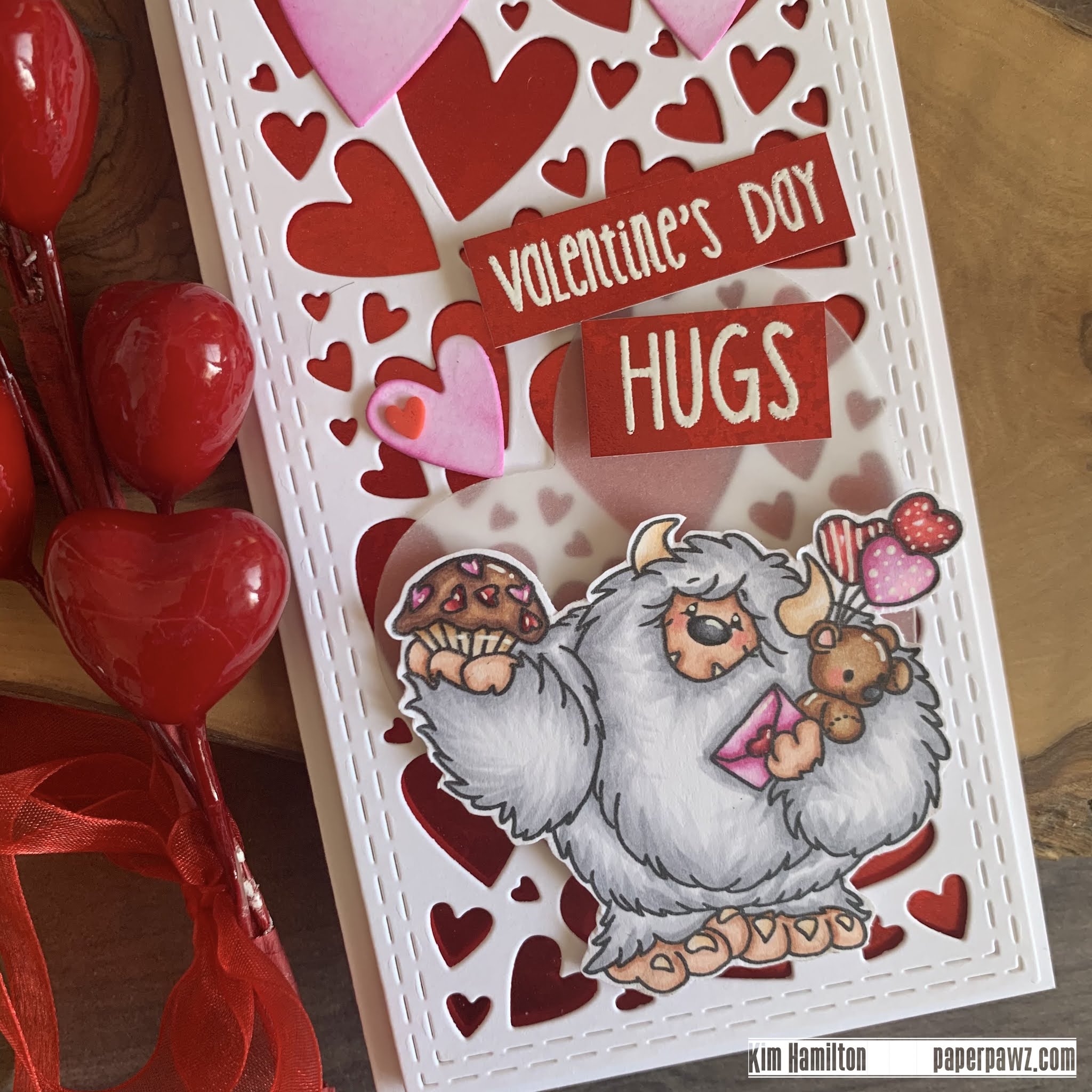 Paper Pawz Yeti Valentine Hugs!