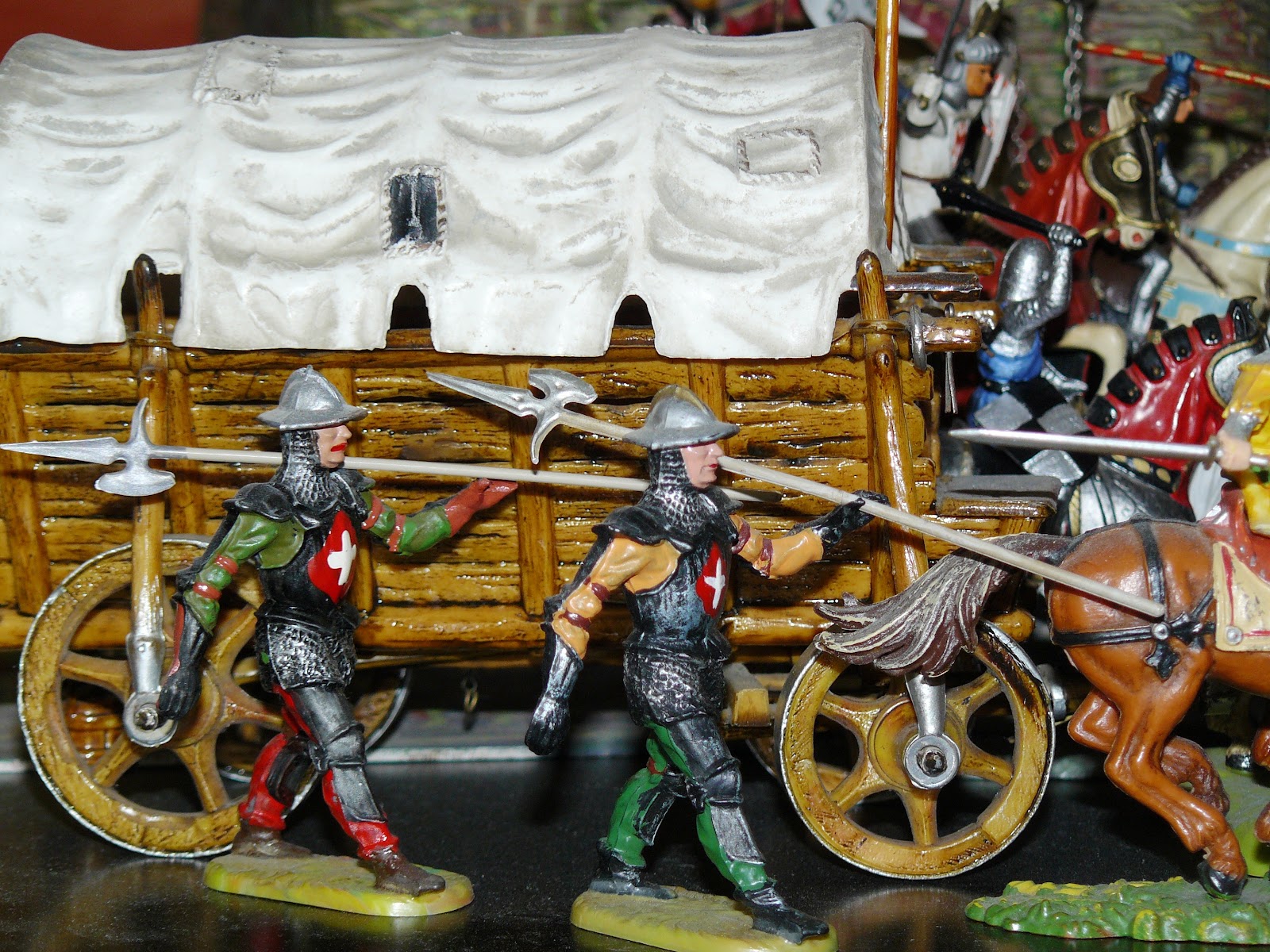 Lot Figurines ELASTOLIN Vikings / Moyen Âge - Plastique - Années 70 - Occasion