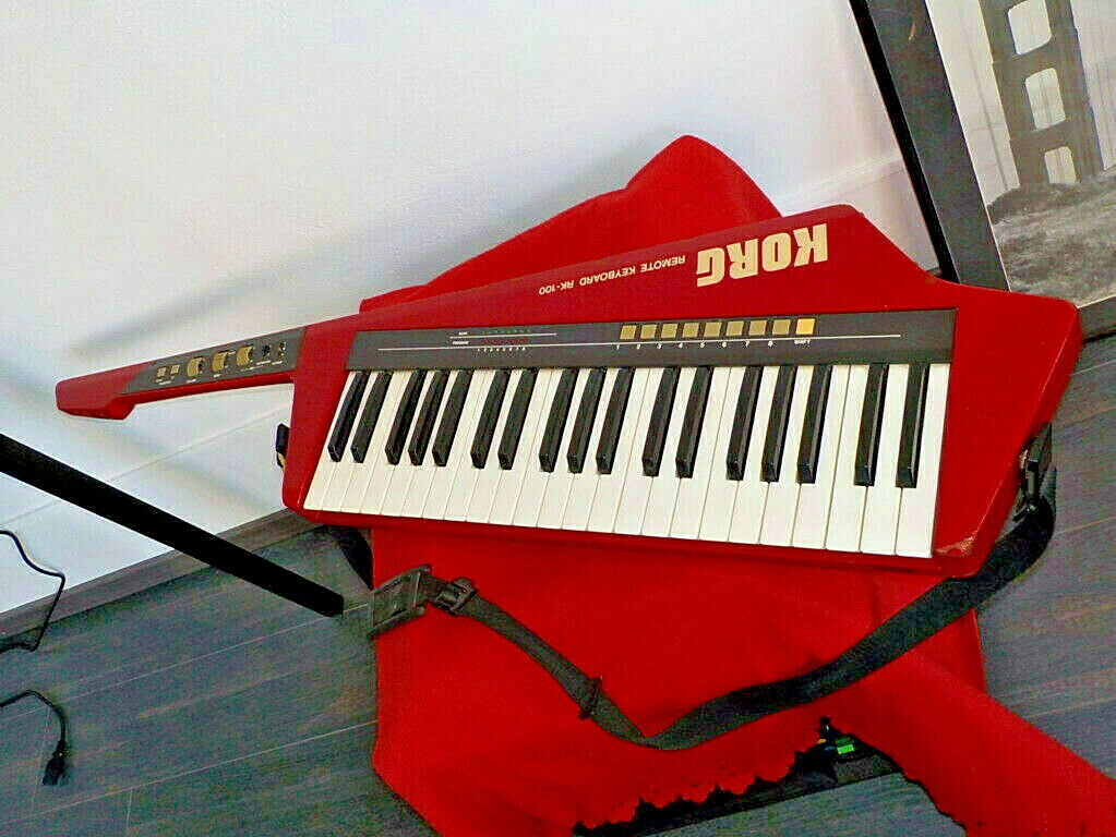 MATRIXSYNTH: KORG RK-100 Red Keytar Controller SN 002530