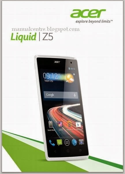 Acer Liquid Z5 Manual Cover