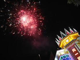 fireworks exploding in Xiapu, Fujian