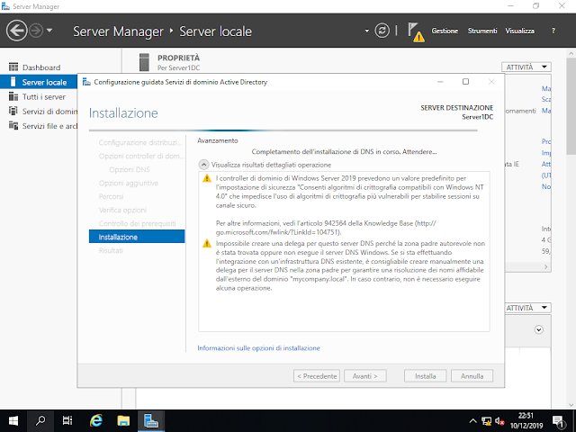Windows Server 2019, Installazione Active Directory