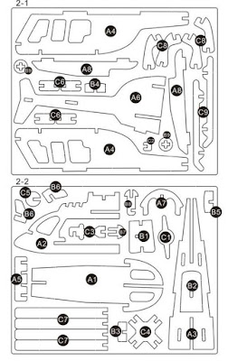 helicoptero planillas para cortar piezas