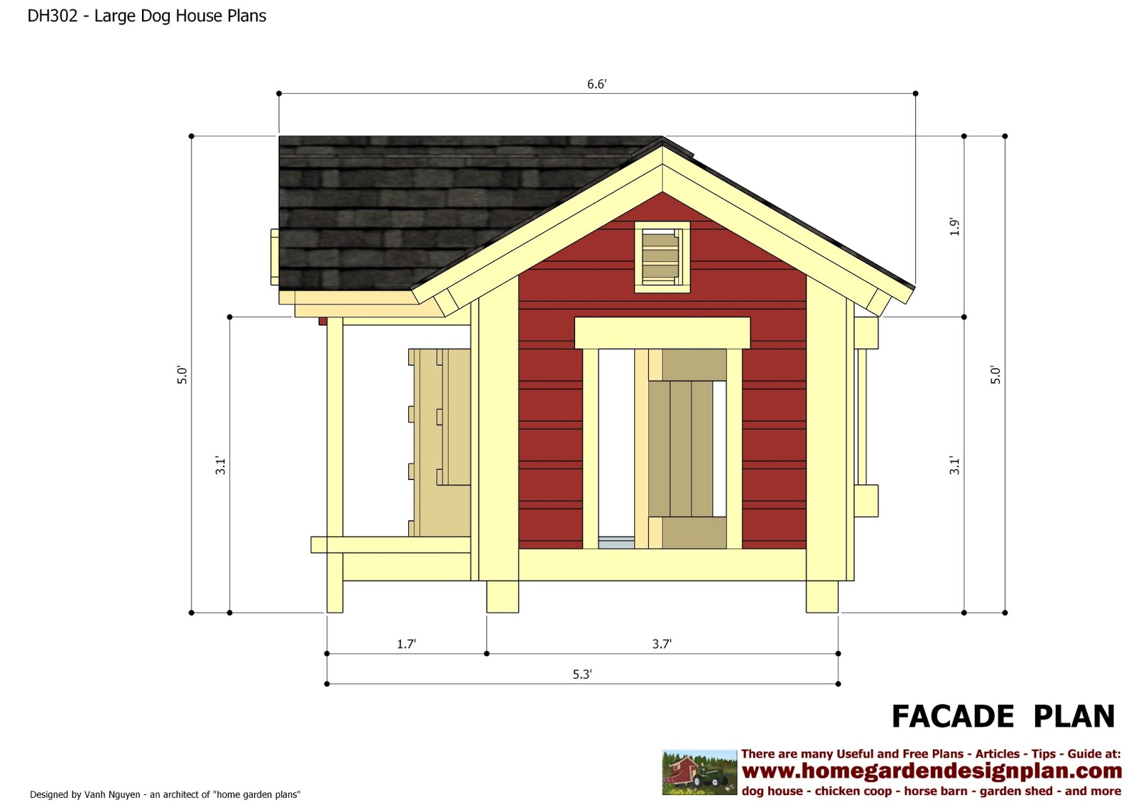 wood dog house plans