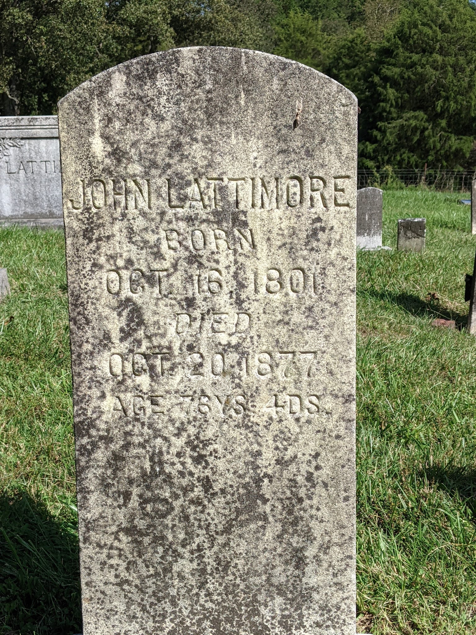 Where My People Rest Lattimore Family Cemetery