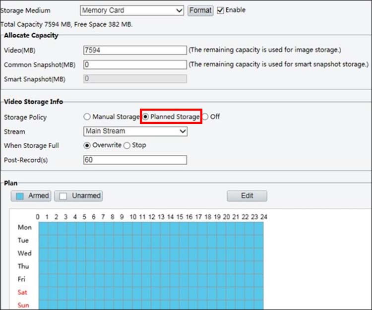 How to use Uniview Edge Storage and Cache Post Recording