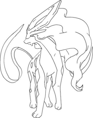 Suicune Pokemon Coloring Pages  Free Pokemon Coloring Pages