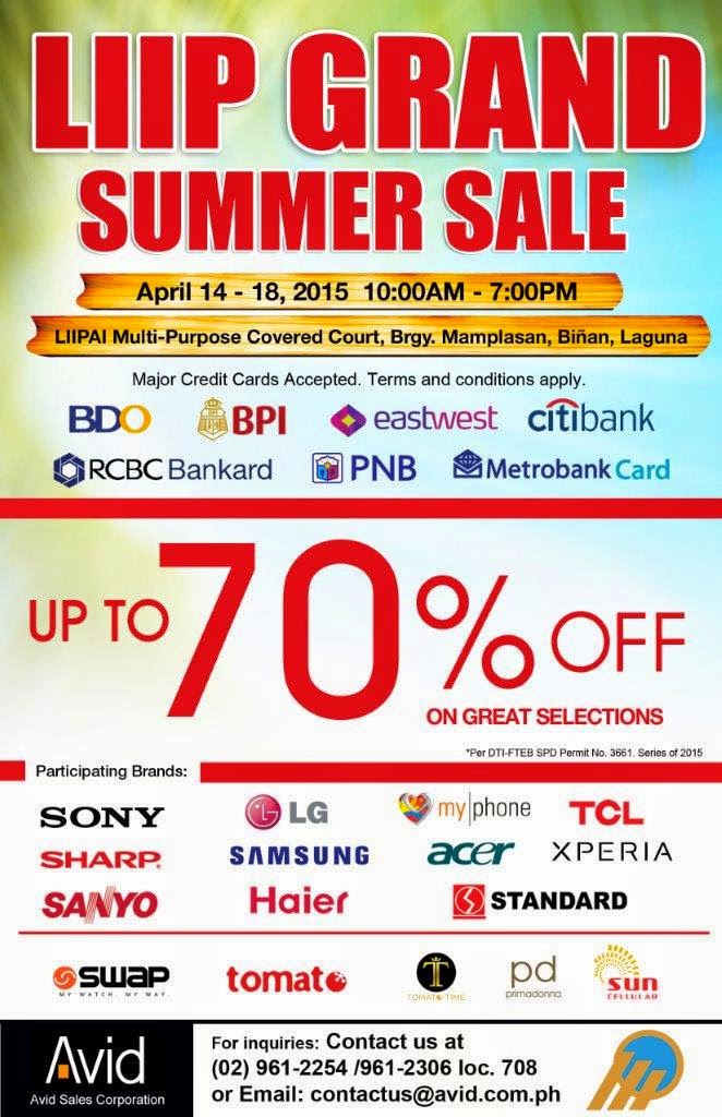 Manila Shopper LIIP Grand Summer Appliance & Gadget SALE April 1418 2015