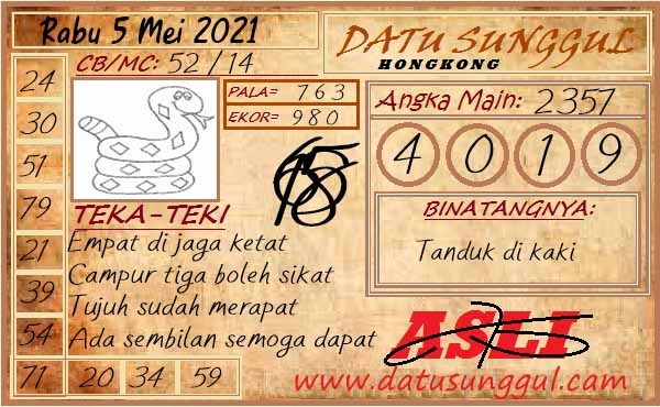 hongkong rabu