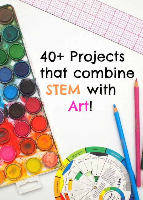 40+ Projects that combine STEM with Art- Great resource for art teachers and crafty folks who want to encourage STEM learning too!