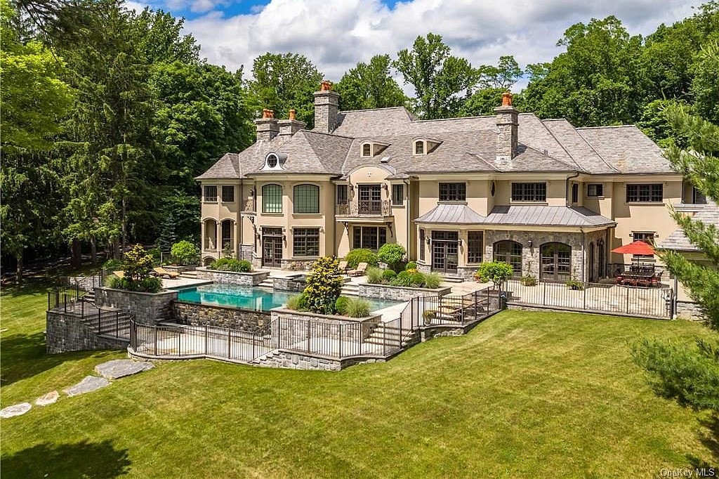 13,000 Square Foot EuropeanInspired Stucco and Stone Mansion In Armonk