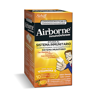 Airborne® comprimidos para mastigar com sabor a laranja