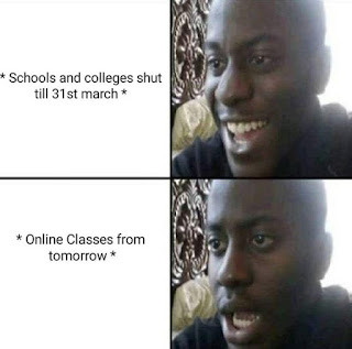 Corona, Online Classes Memes