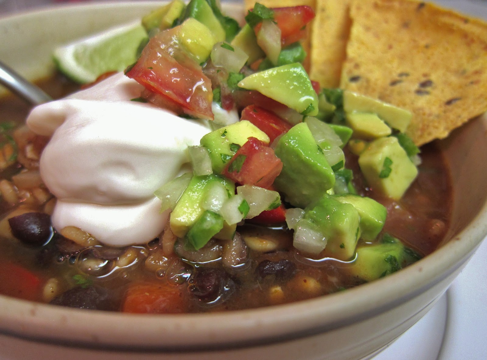 The Vegan Chronicle Quick Vegetarian Chili with Avocado Salsa