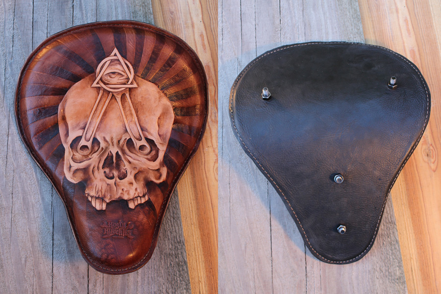 Rusty Knuckles Custom Leather Motorcycle Seat Rusty Knuckles Motors and Music for True Grit