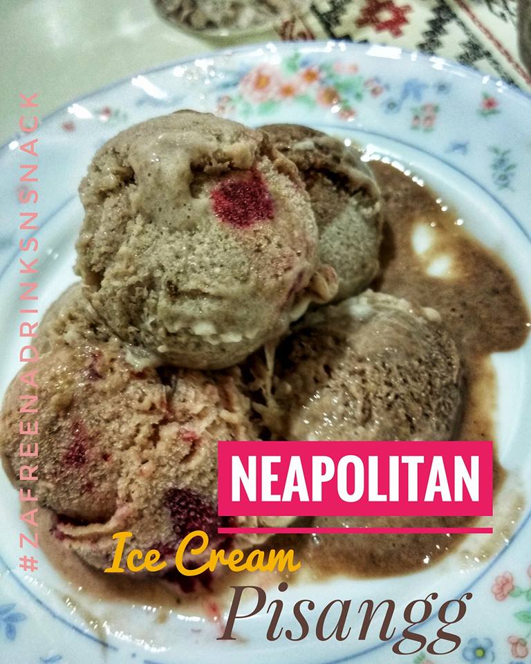 Resepi ice cream pisang versi Neapolitan