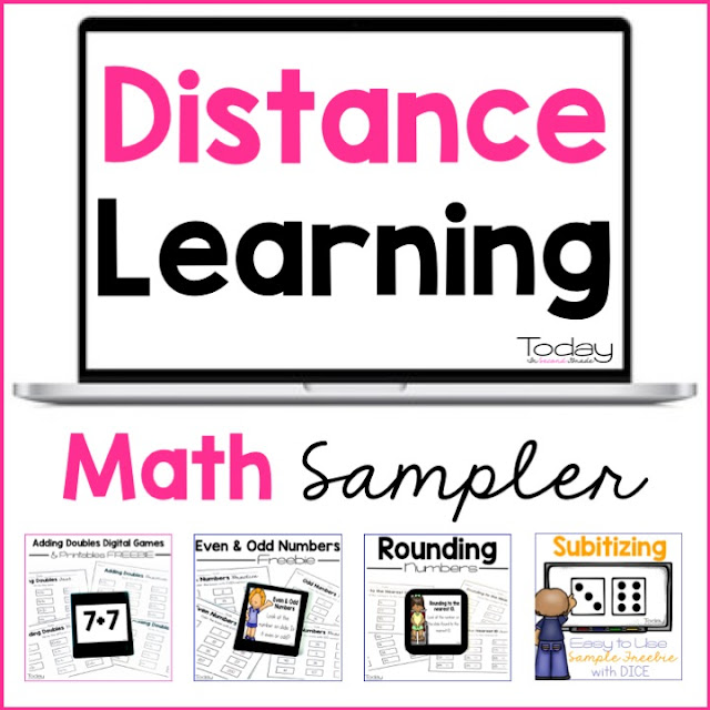 Distance Learning for Math - Today in Second Grade