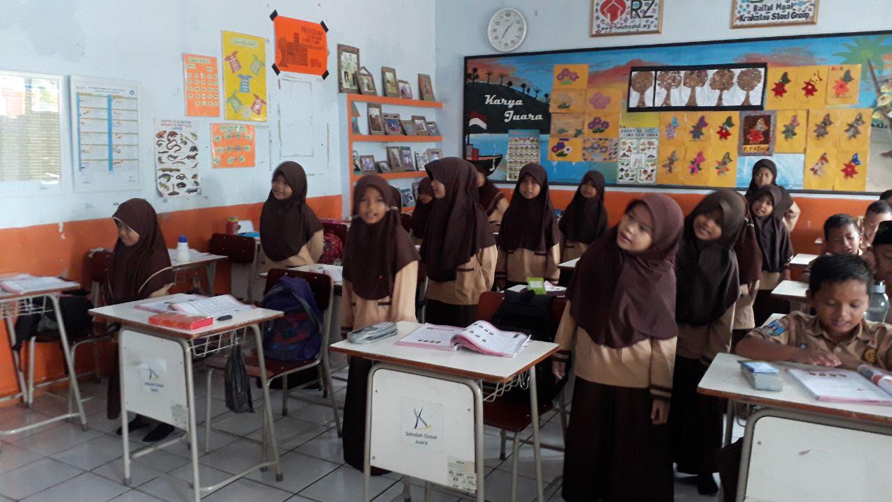 Siswa Kelas 3 Melakukan Gerak Dan Lagu Sd Juara Cilegon