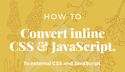 Move Inline CSS or JavaScript To External (FREE)