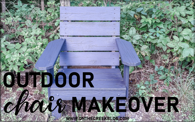 Outdoor chair makeover using Behr Deck Over paint in Slate! | On The Creek Blog