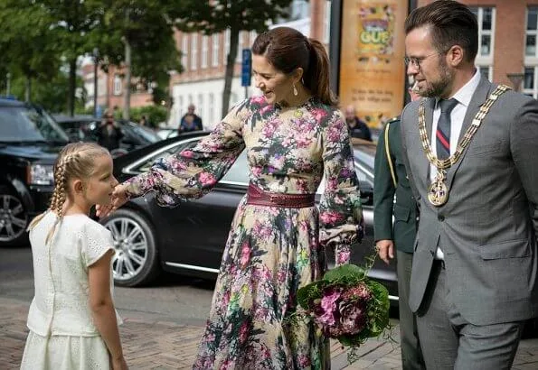 Crown Princess mary wore a new wild flower maxi dress by Rotate Birger Christensen. Jeanette Madsen and Thora Valdimars