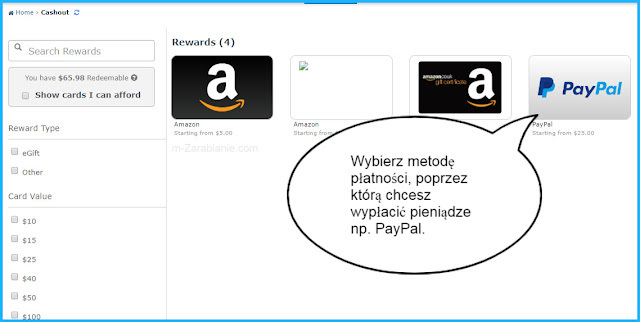 Wypłata pieniędzy z ySense na PayPal.