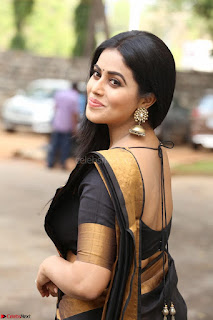 Poorna in Cute Backless Choli Saree Stunning Beauty at Avantika Movie platinum Disc Function ~  Exclusive 017