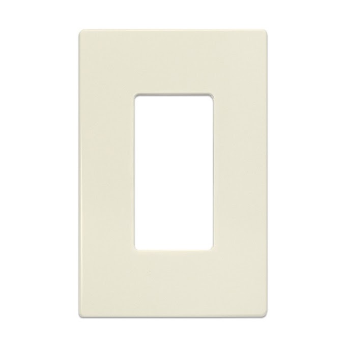 Insteon Screwless Wall Plate for Paddle Switches, 1-Gang - Light Almond