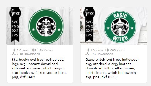 Download Free Starbucks Inspired Coffee Ring Svgs PSD Mockup Templates