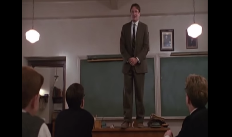 Sujet: Le professeur Keating dans le film 