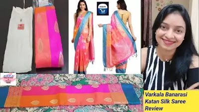 varkala banarasi katan silk saree amazon review, varkala saree review, silk saree online
