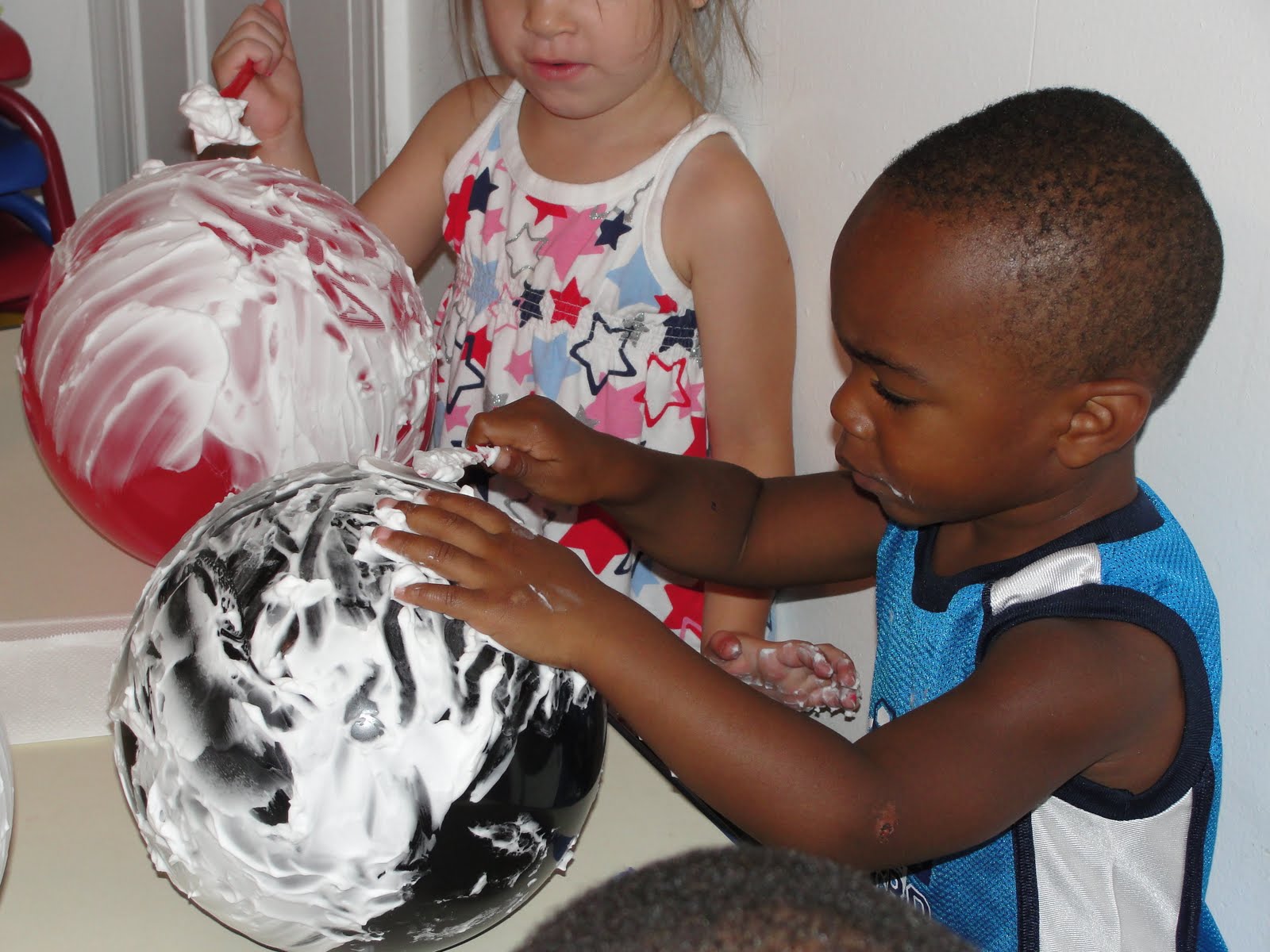 All Our Children's Center Shaving Cream & Balloons....Good Mix!