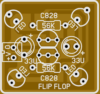 Membuat Rangkaian Flip flop Transistor C828