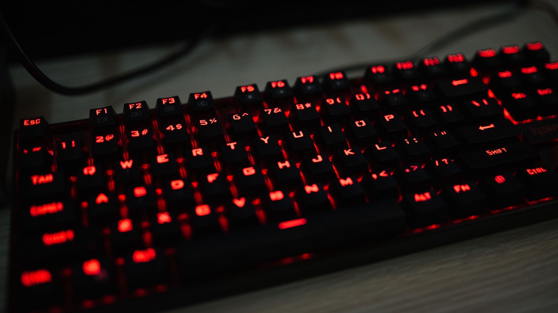 Mechanical Gaming Keyboard Red Backlit