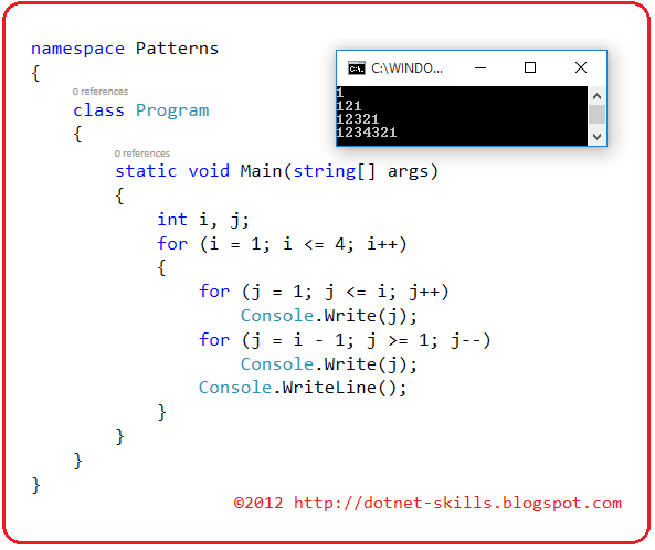 .Net Skills: C# Number Pattern (27)