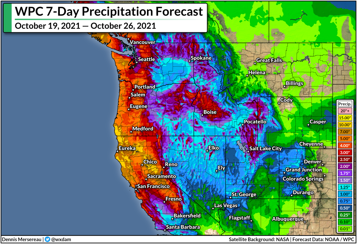 Multiple Rounds Of Heavy Rain Heading For The West Coast Through Early